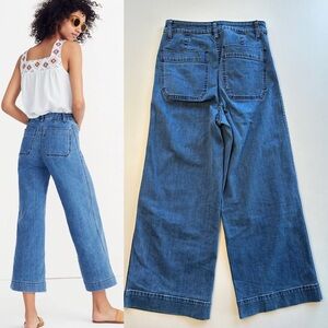 Madewell Wide Leg Emmett Cropped Jeans Size 28